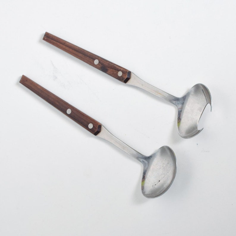 Style of Dansk Designs Denmark Rosewood & Stainless-Steel Salad Servers 1960s Bild 3