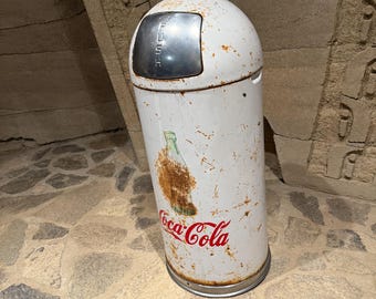 Vintage Coca Cola Vintage Woman 1988 Victorian Trash Can (S1858
