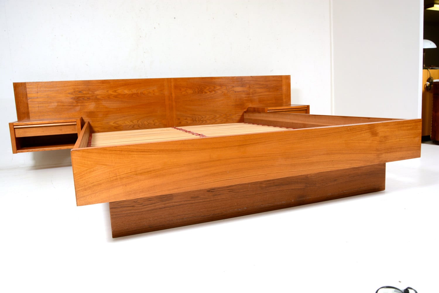 Danish Modern Teak Platform Bed California Queen JESPER Etsy