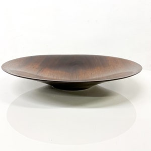 1960s Sculptural Art Plate Solid Walnut Wood Nakashima Era signed image 3