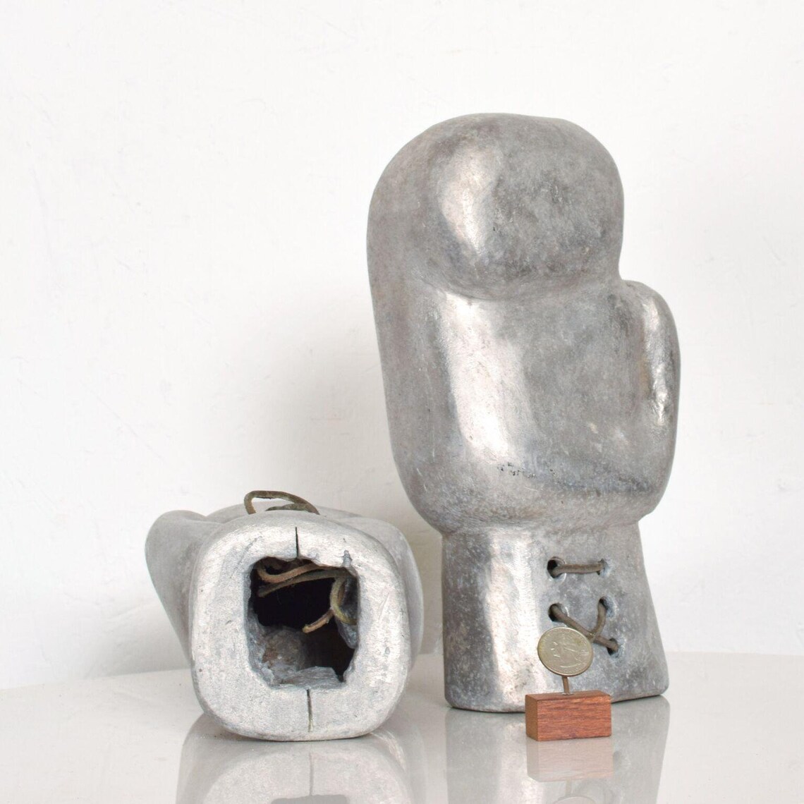 Boxing Gloves Lace Up Modern Metal Art Sculpture Las Vegas Etsy