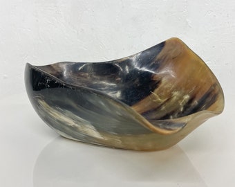 Modernist Style of Carl Aubock Austria Sculptural Organic HORN Bowl 1950s