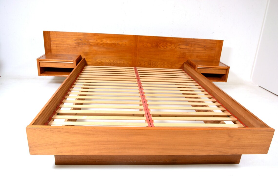 Danish Modern Teak Platform Bed California Queen JESPER Etsy