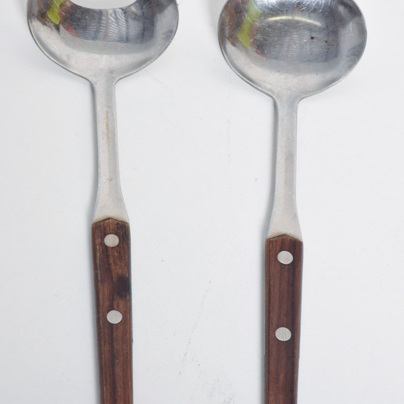 Style of Dansk Designs Denmark Rosewood & Stainless-Steel Salad Servers 1960s image 6