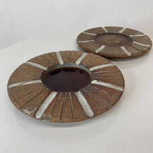 ROBERT MAXWELL Studio Pottery Craft Decorative Stoneware Plate 2 Santa Monica CA 1960s image 10