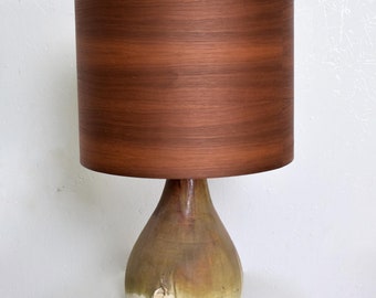 Modern Pottery Fat Lava Table Lamp Ceramic Drip Glaze Denmark 1960s