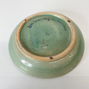 Artist Jade Snow Wong Ceramic Glass Pottery Dish Art in Turquoise San Francisco image 4