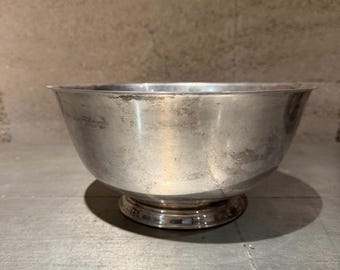Reed & Barton Silverplated Bowl, Mid-Century Modern, 8.25\" Diameter