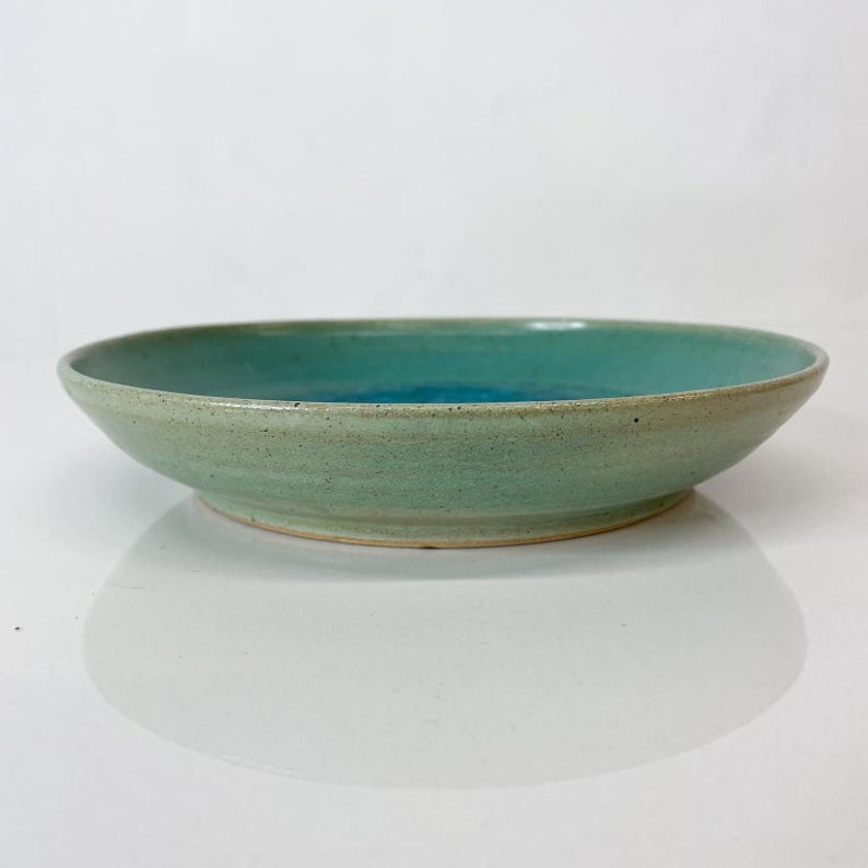 Artist Jade Snow Wong Ceramic Glass Pottery Dish Art in Turquoise San Francisco image 9