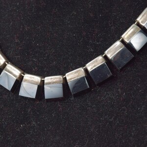 Mexican Modernist Choker Silver & Onyx, TAXCO, After Los Castillo image 7