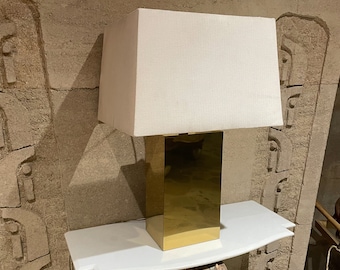 1980s Post Modern Brass Sculptural Table Lamp in the Style of Karl Springer