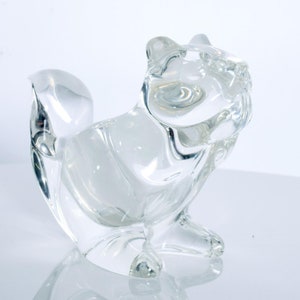 Fancy Squirrel Crystal Glass CANDY Dish Modern 1980s image 4