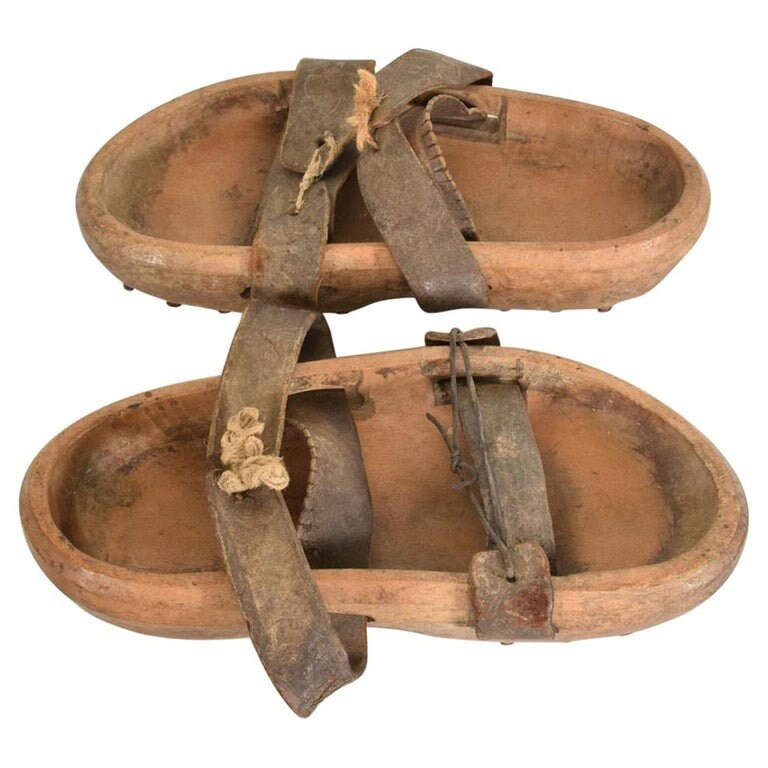 asian wooden sandals