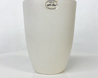 Design by Maria V White Pottery Vase Sculptural Modern