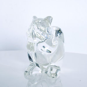 Fancy Squirrel Crystal Glass CANDY Dish Modern 1980s image 6