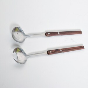 Style of Dansk Designs Denmark Rosewood & Stainless-Steel Salad Servers 1960s image 4