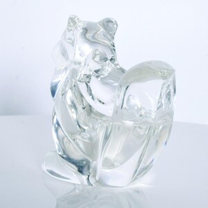 Fancy Squirrel Crystal Glass CANDY Dish Modern 1980s image 9