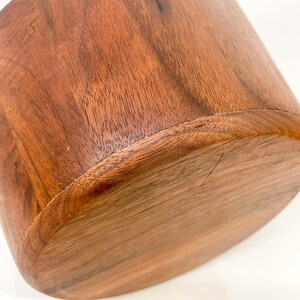 Mid Century Modern Sculptural Staved Solid Walnut Wood Bowl. image 7