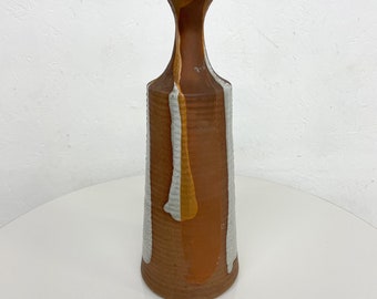 Modern Art Sculptural VASE Studio Pottery Warm Colors David Cressey Style 1970s