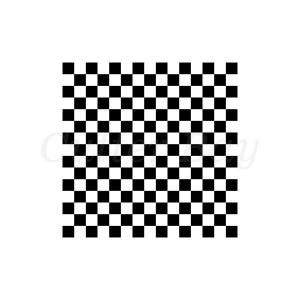 Peut inclure: Un motif graphique carré composé d'une grille répétitive de carrés noirs et blancs alternés. Le design présente une disposition en damier à fort contraste avec des formes carrées uniformes disposées en grille symétrique.