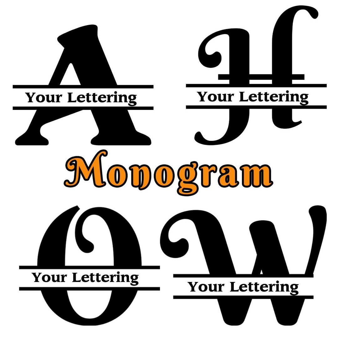Custom Monogram Lettering Monogram SVG AI EPS Lettering Custom Text Your Letter - Etsy