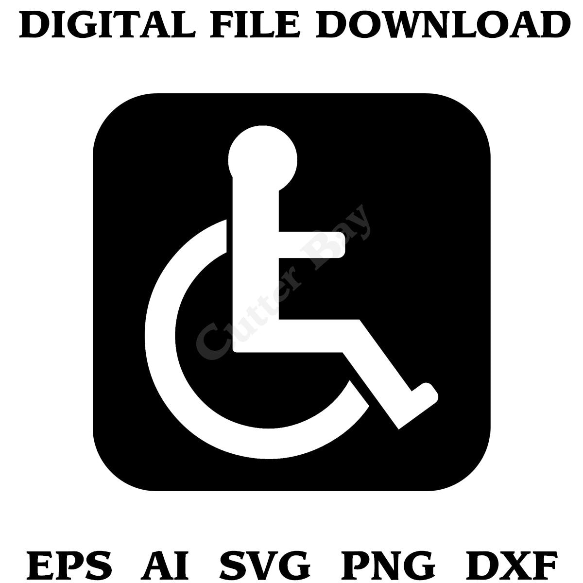 Vector File Handicap Sign Handicap SVG AI EPS Png Cut File Clipart Commercial Use - Etsy