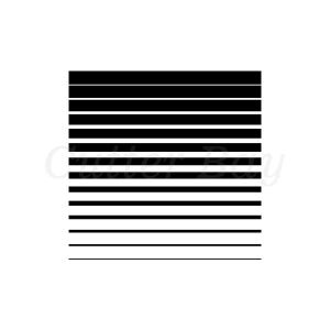 May include: A square graphic design featuring a series of horizontal black lines that gradually decrease in thickness from top to bottom, creating a gradient effect against a white background, with the text Cutter Bay overlaid in the center.