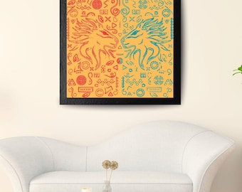 Hippie Leo Lion Print-ready (Digital Download)