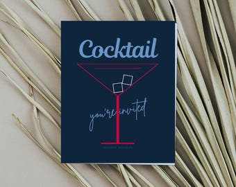 Cocktail party invitation Print-ready