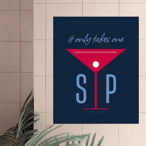 It Only Takes One Sip – Wall Art Print (Digital Download) with optional A4 frame
