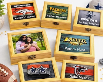 Custom Resin Dominoes Set – Wooden Box Groomsmen Gift (Team, Photo, Theme)