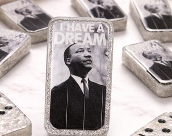 Martin Luther King “I Have a Dream” Handmade Custom Resin Dominoes – Inspirational Keepsake Domino