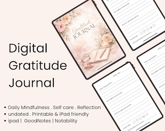 Digital Gratitude Journal | Daily Mindfulness Planner (IPad, GoodNotes)