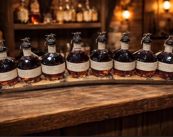 Laser Etched Blanton's Bottle Display Stave