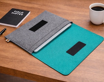 Felt MacBook Sleeve with Pocket – Fits Air 13” 15”, Pro 14” 16”, Neo
