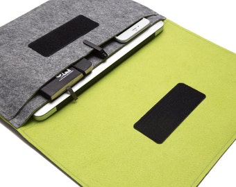 Custom Felt MacBook Cover Bag - Fits All MacBook Models and Sizes - Protective Sleeve with Extra Accessories Pocket