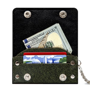 Cartera de cadena vegana, Cartera de motociclista, Cartera para hombre, Cartera de cadena, Regalo para papá, Bolsa, Titular de la tarjeta, Cartera de camionero, Monedero en efectivo