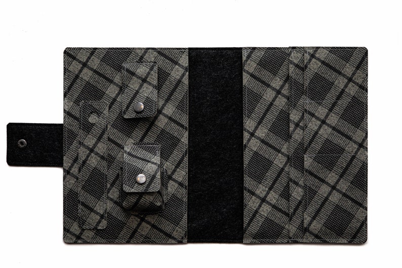 Ipad Folio Case With Charger Pocket Apple Pencil Holder Etsy