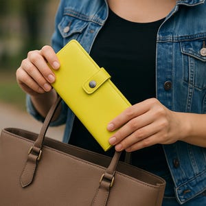 Cartera para mujer, monedero, regalo vegano, estuche con cremallera, tarjetero, monedero, bolso, regalo para mamá, regalo de cumpleaños para esposa.