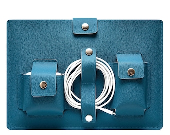 Laptop Sleeve with Charger Pocket, MacBook Case for Neo, Air, Pro and 13–17 Laptops