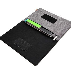 Handmade Felt Case for Supernote Nomad / Supernote Manta | Customizable with Pen Holder & Accessories Pocket | Fits with Folio
