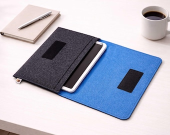 Felt iPad Sleeve with Pocket, Handmade Tablet Case, Slim Cover for iPad Pro Air M5 11" 13"