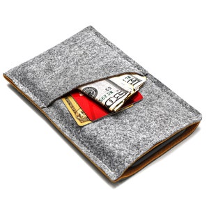 Funda de fieltro para iPhone, compatible con iPhone 16/15/14/Pro/Max/Plus/Mini/SE, billetera para teléfono, funda para teléfono de tamaño personalizado, funda para teléfono personalizada