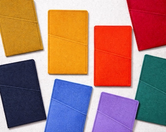 Handmade Felt iPhone Sleeve | Custom Fit iPhone 17 16 AIR | Minimalist Phone Pouch with Card Pocket