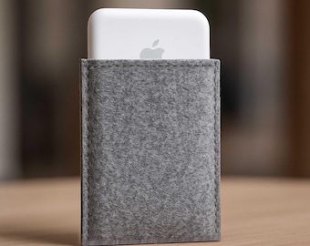Funda de fieltro para batería MagSafe: compatible con cargadores portátiles, baterías externas y tamaños personalizados para iPhone Air