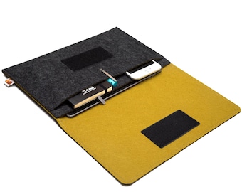 Felt Cover for Apple iPad Pro / iPad Air. Accessories & Cables Pocket. Magic Keyboard/Smart Keyboard Compatible