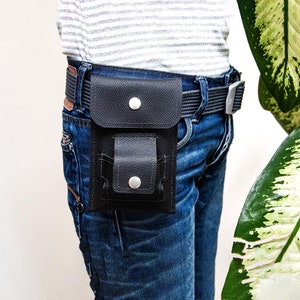 iPhone & AirPods Belt Case, Phone Holster, Earbuds Belt Pouch, Gift for Husband, Working Men Gear, Belt Tool, Tactical Gift for Him