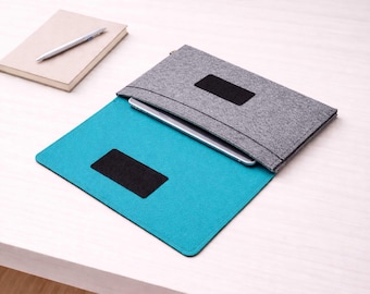 iPad Sleeve with Pocket, Handmade Tablet Case, Fits iPad Pro Air 11 12.9 13