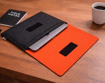 MacBook Felt Laptop Sleeve with Pocket – Fits Air 13 15, Pro 14 16, Neo