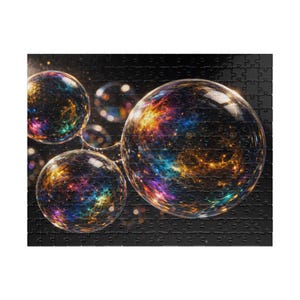 Celestial Soap Bubbles Jigsaw Puzzle - Galactic Nebula Spheres - Cosmic Science Art - 252, 520, 1014 Pieces